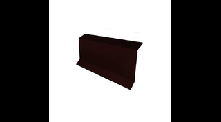 Планка примыкание в штробу 60 0,45 Drap RR 32 темно-коричневый